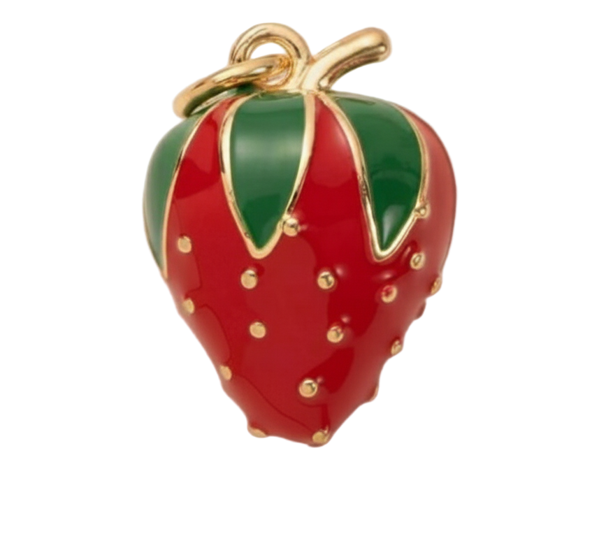 Red Strawberry Large Charm