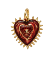 Red Bleeding Heart Charm