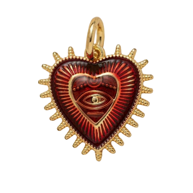 Red Bleeding Heart Charm