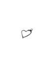 Slanted Heart Charm (Silver)