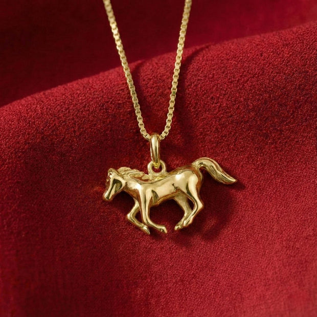 Lunar New Year Horse Necklace (Gold)