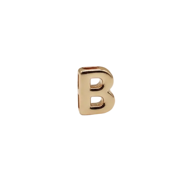 B Letter Charm (Rose Gold)