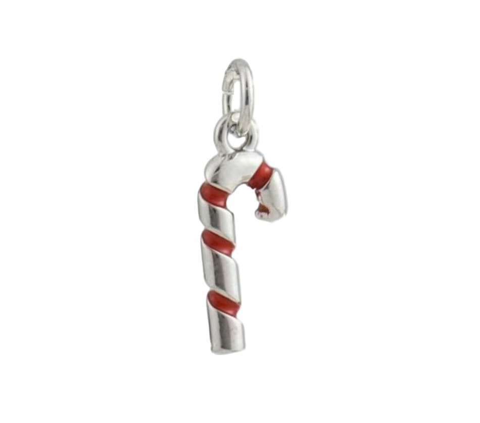 Silver Candy Cane Charm