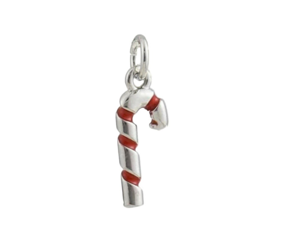 Silver Candy Cane Charm
