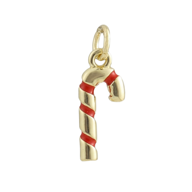 Golden Candy Cane Charm