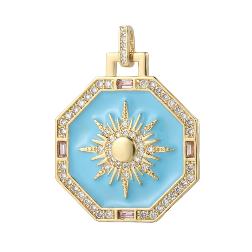 Blue Sunshine Pendant Charm