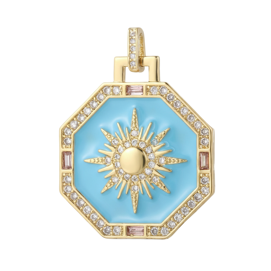 Blue Sunshine Pendant Charm