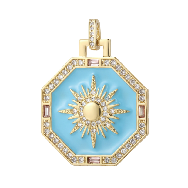 Blue Sunshine Pendant Charm