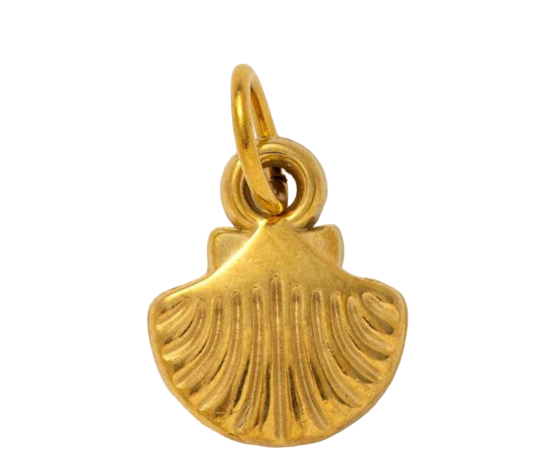 Golden Seashell Charm