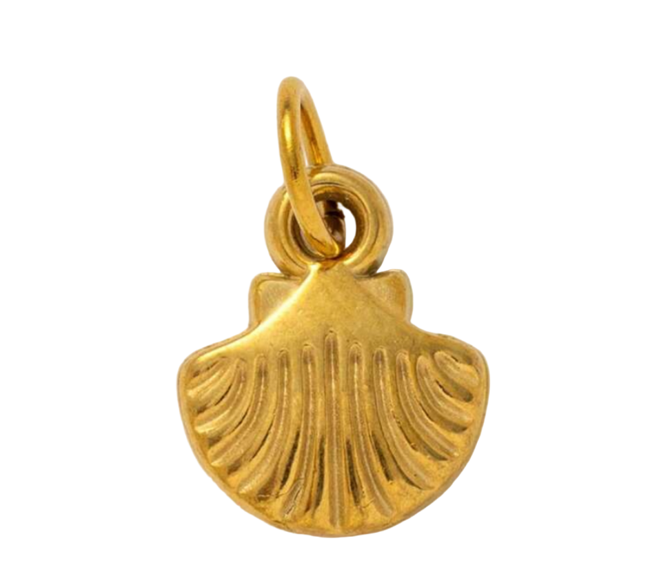 Golden Seashell Charm