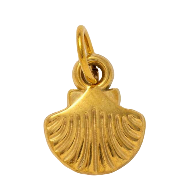 Golden Seashell Charm