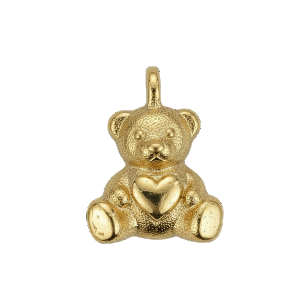 Golden Bear with Heart Charm (Gold)