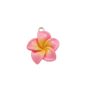 Pink Hibiscus Flower Charm