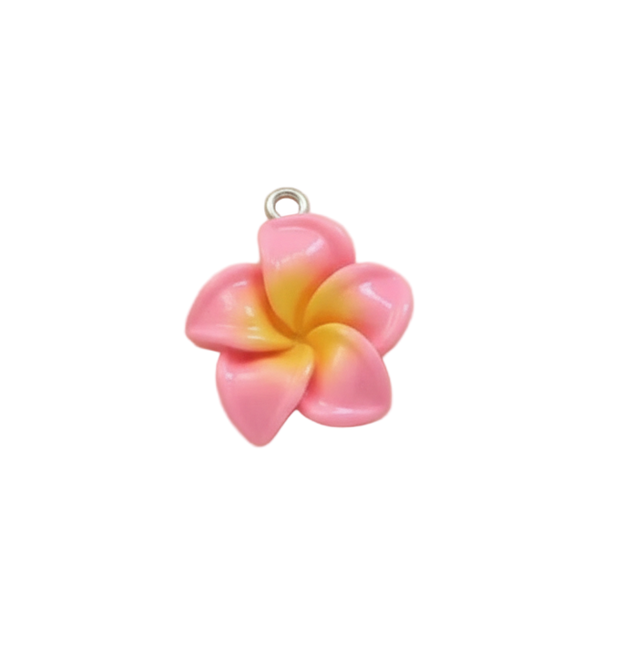 Pink Hibiscus Flower Charm