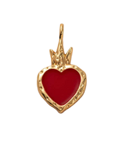 Red Heart with Gold Accent Charm