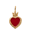 Red Heart with Gold Accent Charm
