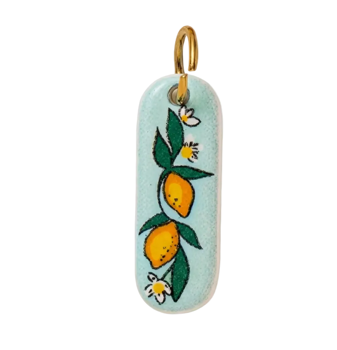 Lemon Vines Ceramic Charm
