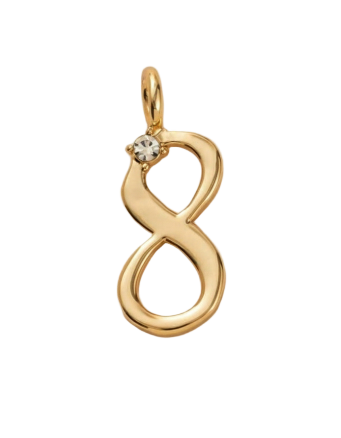 Lucky Number 8 Charm (Gold)