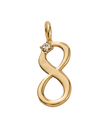 Lucky Number 8 Charm (Gold)
