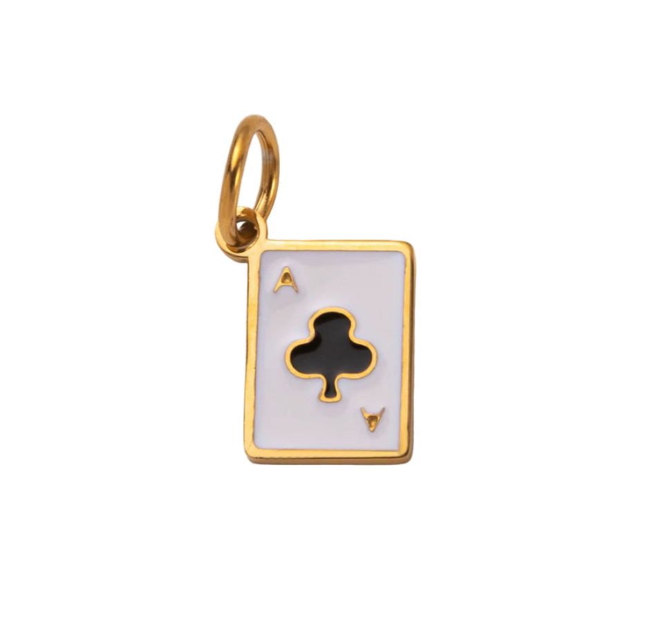 Ace of Clubs Card Charm