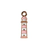 Pink and White Lighthouse Charm