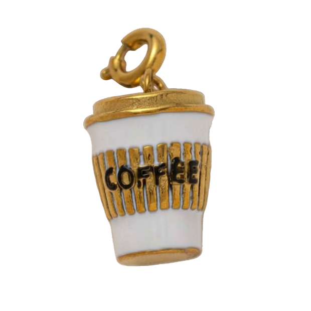 White Large Coffee Cub Charm