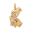 Gold Hands with Diamonds Charm