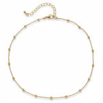 Mila Gold Beaded Necklace (Gold)