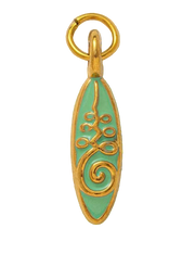 Turquoise Surf Board Charm