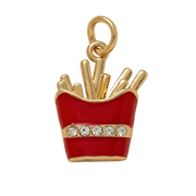 Red French Fries Charm