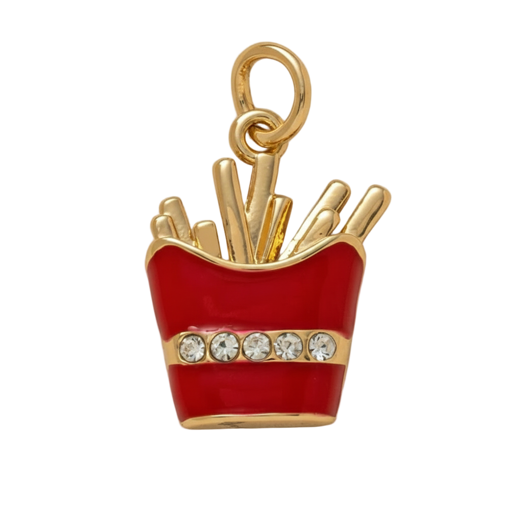 Red French Fries Charm
