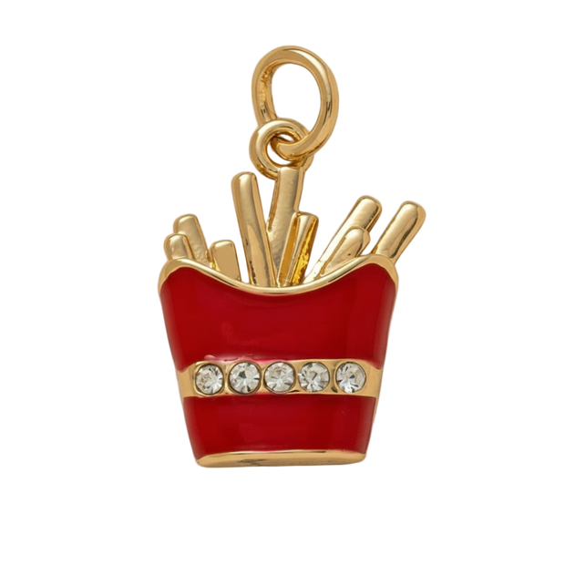Red French Fries Charm