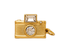 Golden Camera With Diamonds Charm