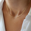 Paper clip Necklace (Gold)
