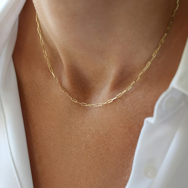 Paper clip Necklace (Gold)