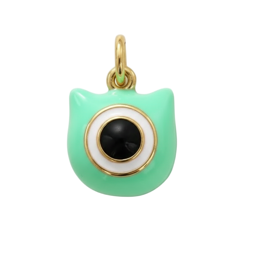 Green Alien Eye Charm