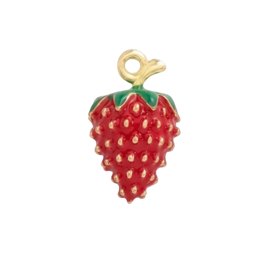 Red Strawberry Small Charm