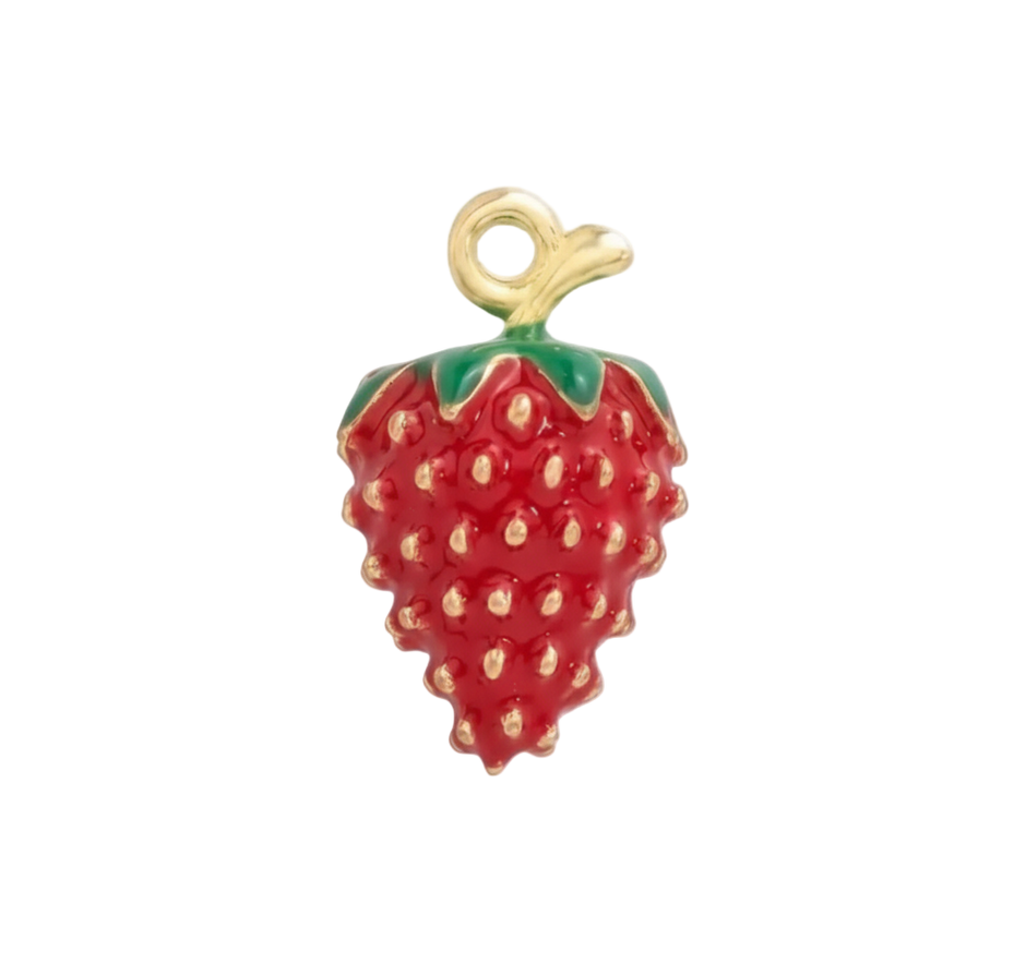 Red Strawberry Small Charm