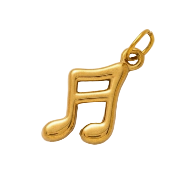 Golden Music Note Charm