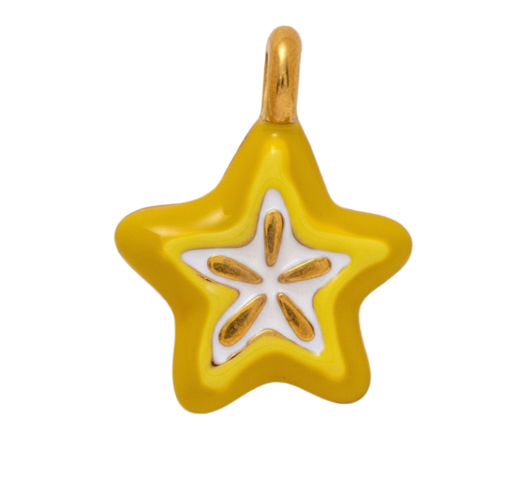 Yellow Carambola Fruit Charm
