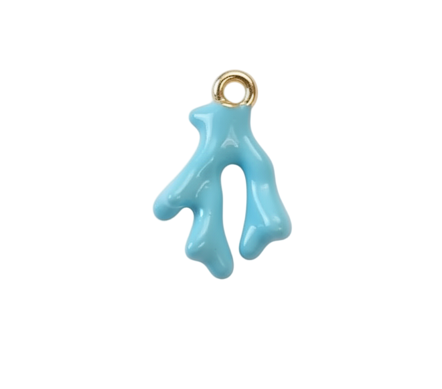 Blue Light Coral Charm