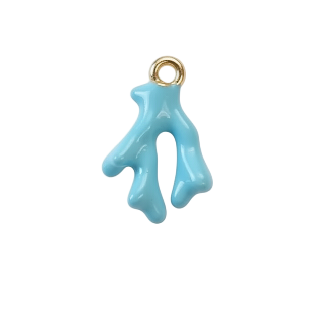 Blue Light Coral Charm