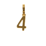 Number 4 Charm (Gold)