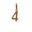 Number 4 Charm (Gold)