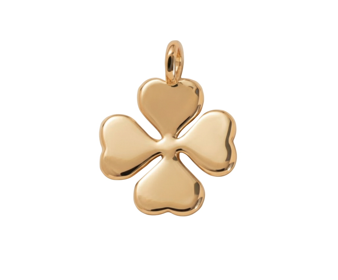 Golden Four-leaf Clover Charm