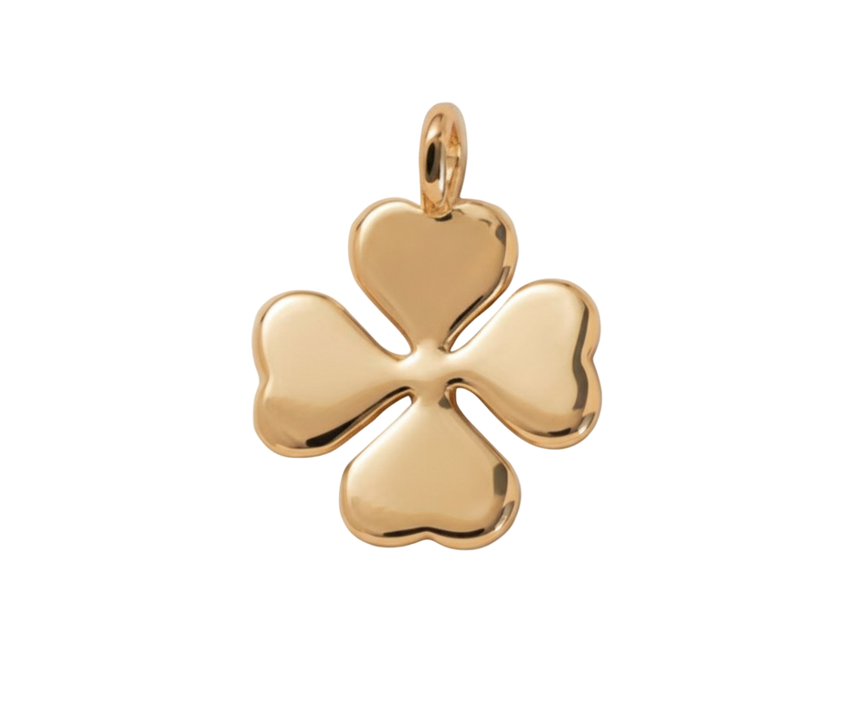 Golden Four-leaf Clover Charm