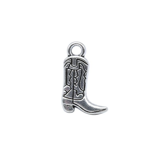 Cowboy Boots Charm (Silver)