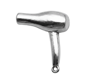 Hairdresser’s Blow Dryer Silver Charm