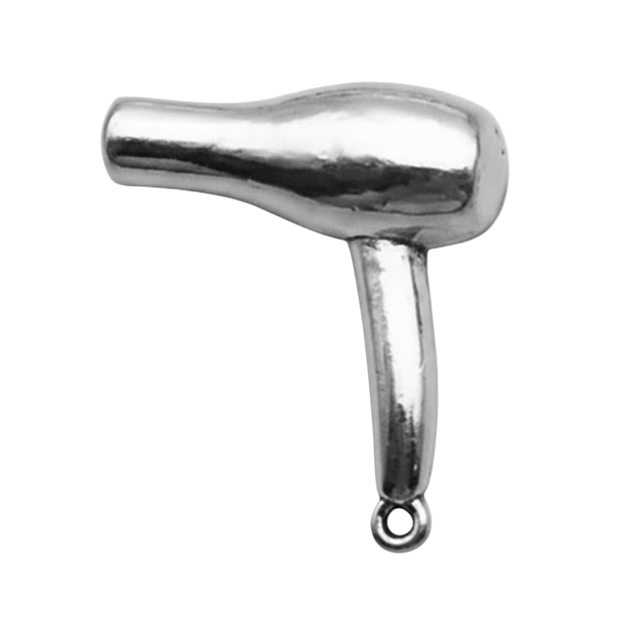 Hairdresser’s Blow Dryer Silver Charm