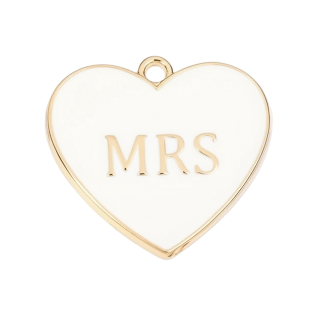 White Mrs Bridal Charm